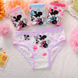 4pcs/lot Underwear  Panties Cartoon Kitty Minnie Baby