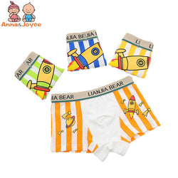 4 Pcs/lot  Children Underwear Male Cotton Baby Underwear
